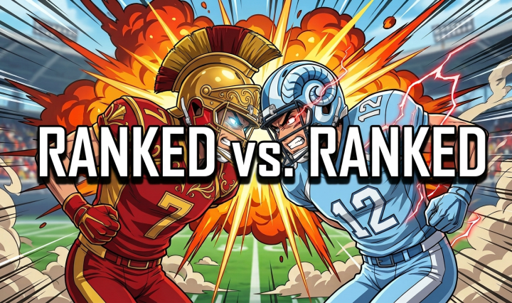 Hawks and Lions football players collide amid explosions, with CRASH, Japanese sound effects, and KABOOM!