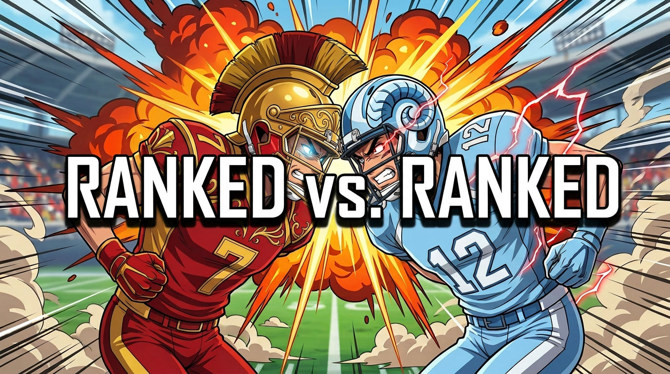 Hawks and Lions football players collide amid explosions, with CRASH, Japanese sound effects, and KABOOM!